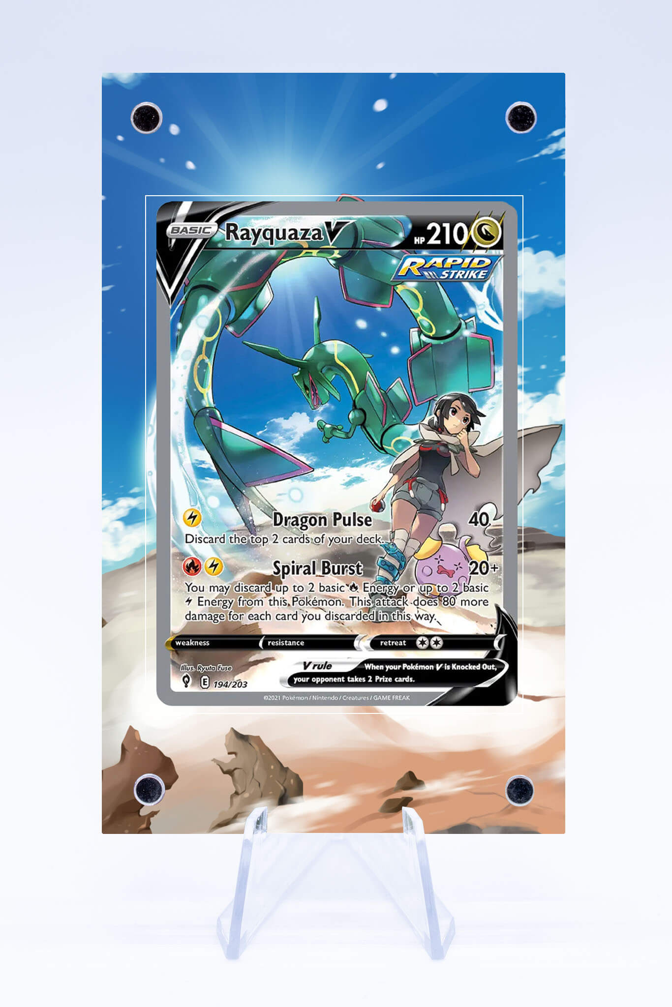 Rayquaza V Alt Art good Evolving Skies 194/203