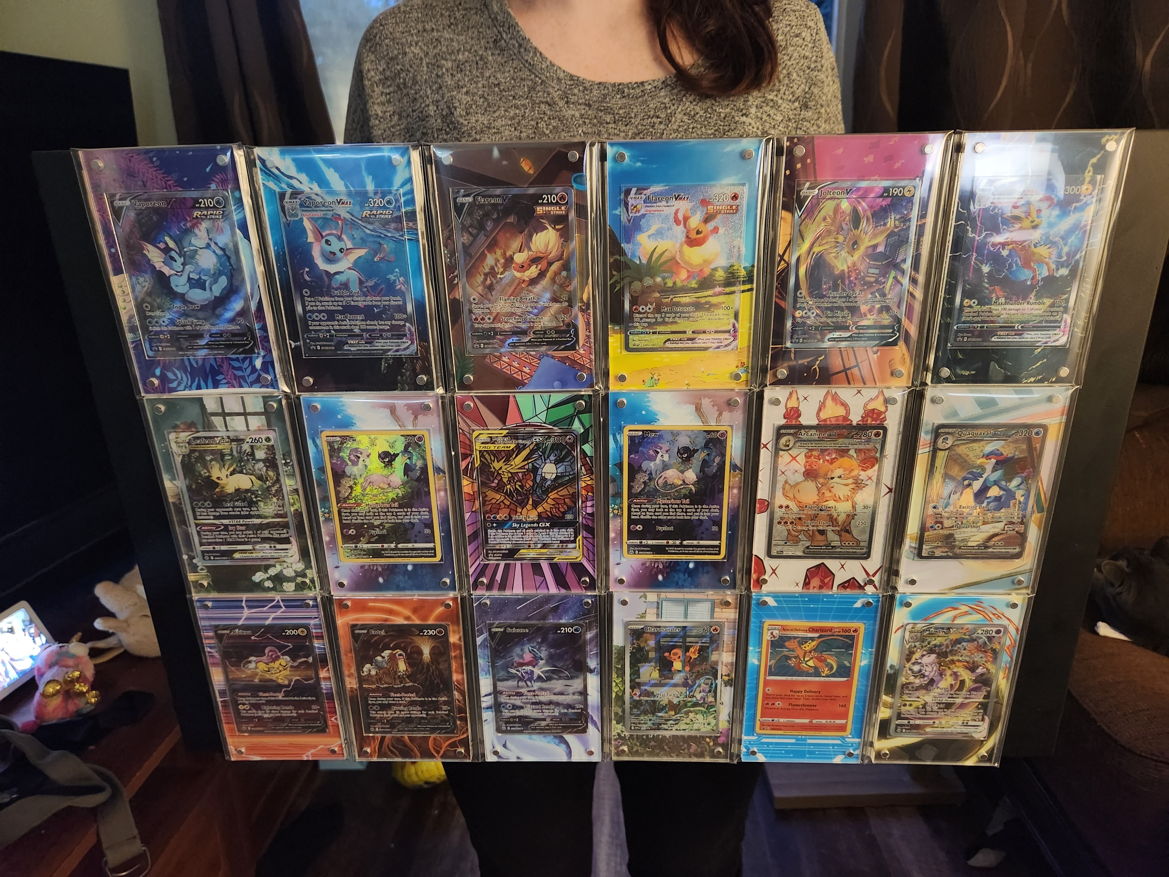 Metal Trading Card Wall Display, Front View