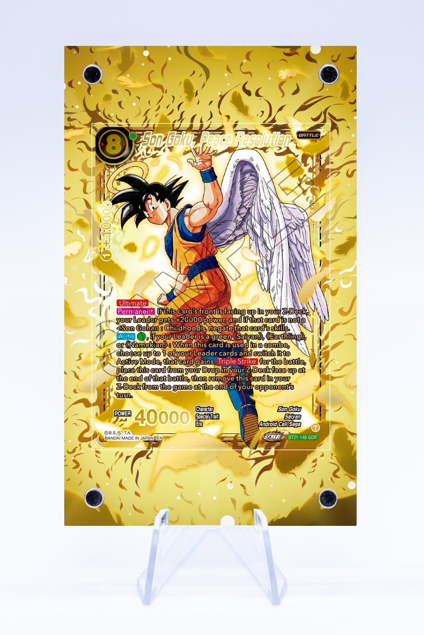 Son Goku Peace Resolution BT21 Csae | Dragonball Card Game | Art Guard (Ungraded)