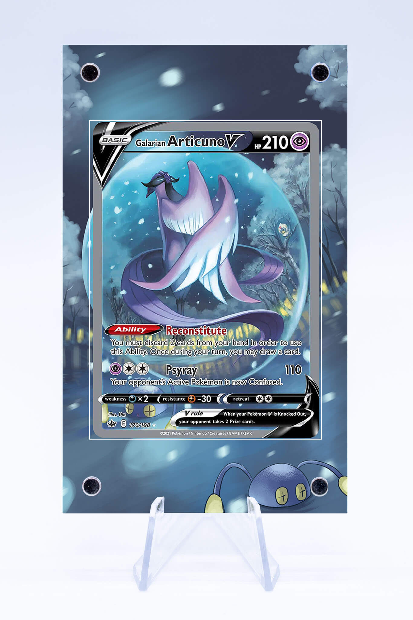 Galarian Articuno V 170 198 Case | Chilling Reign | Art Guard (Ungraded)