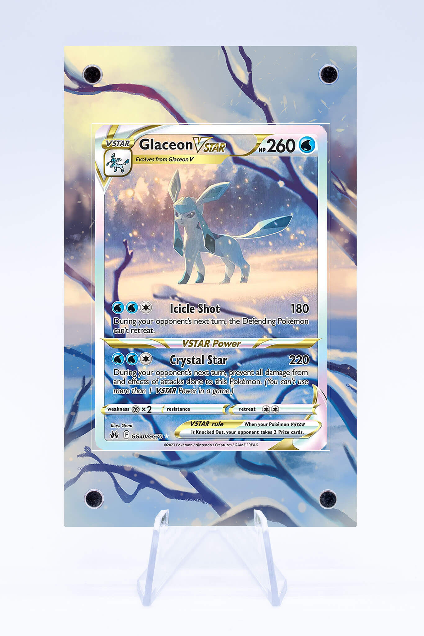 Glaceon VSTAR GG40 GG70 Case | Crown Zenith | Art Guard (Ungraded)