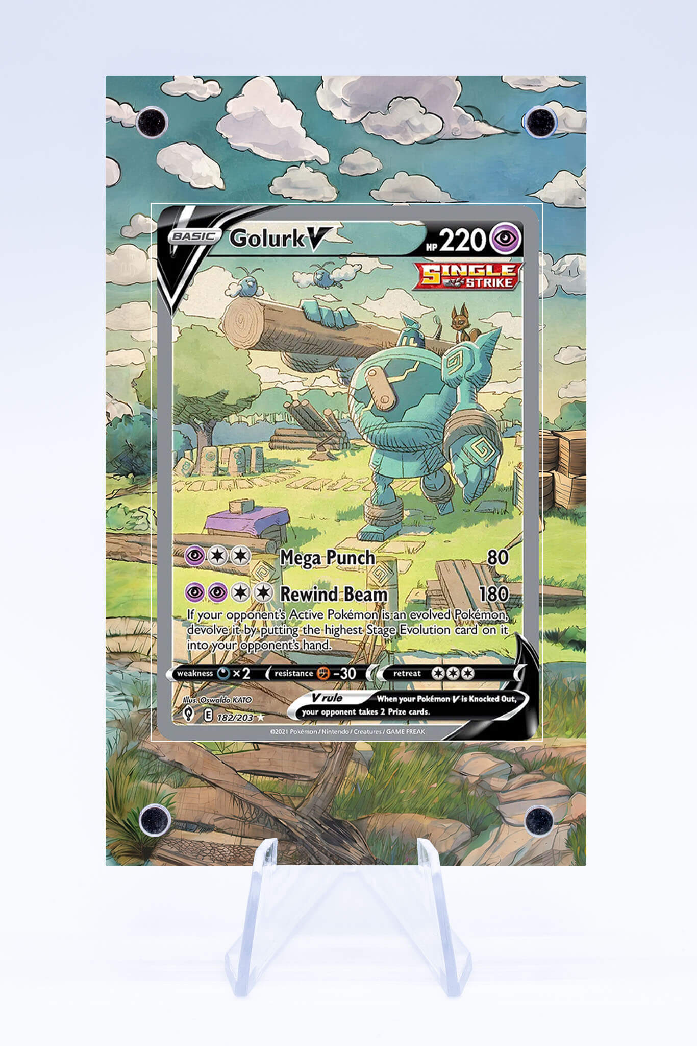 Golurk V 182 203 Case | Evolving Skies | Art Guard (Ungraded)