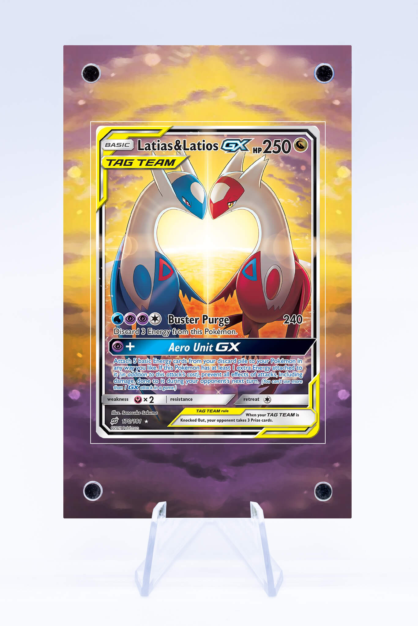 Latias and Latios GX Case | Sun Moon Team Up | Art Guard (Ungraded)