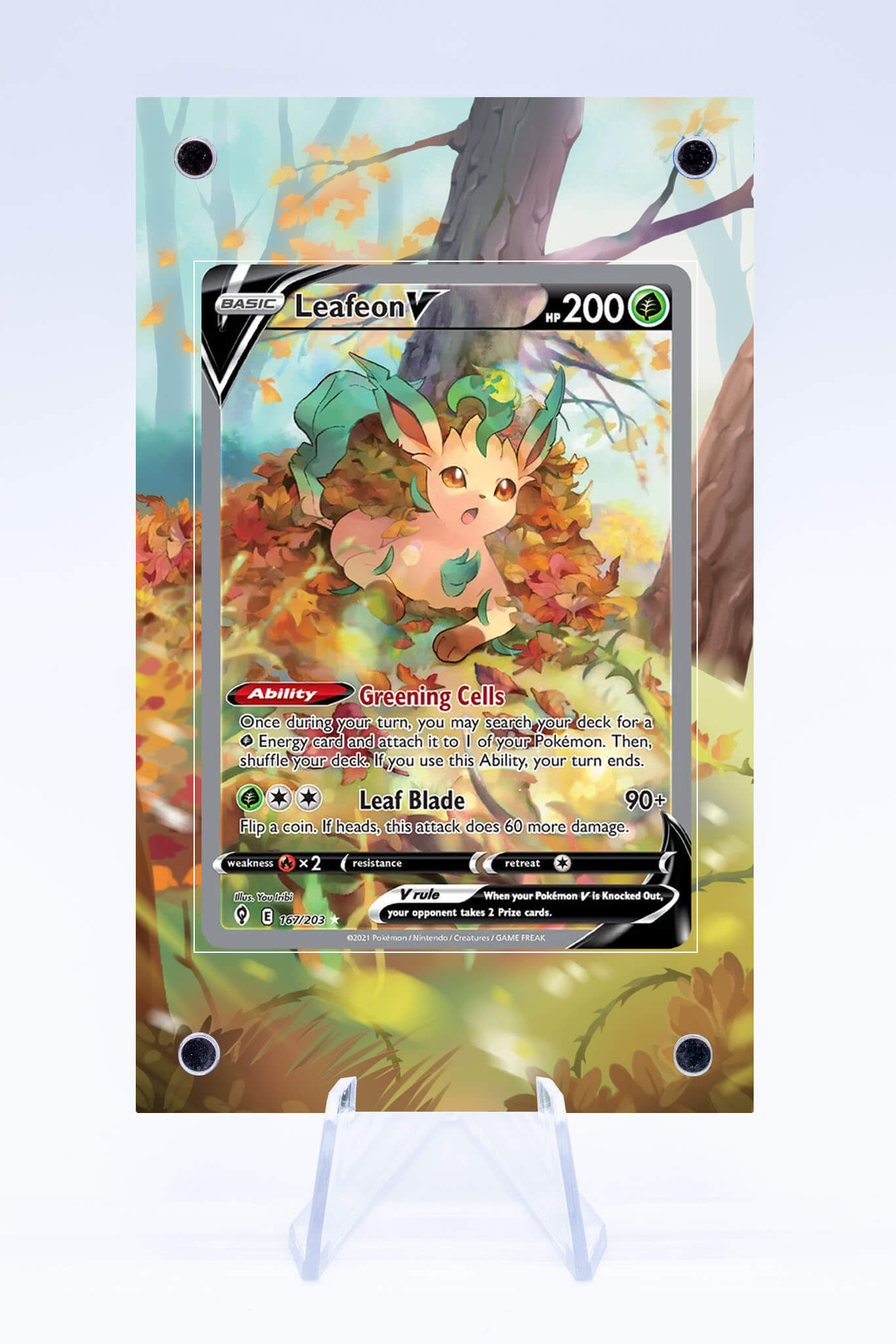 Leafeon V 167 203 Case | Evolving Skies | Art Guard (Ungraded)