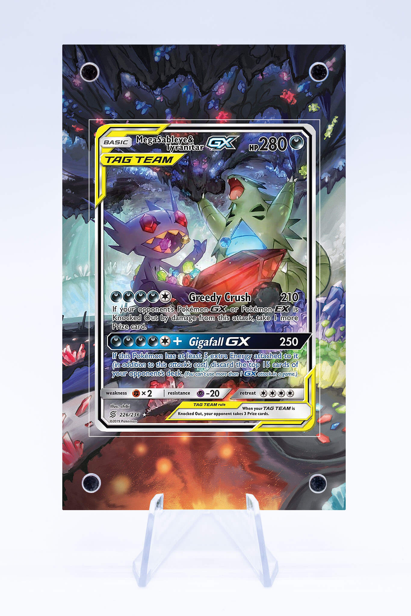 Mega Sableye and Tyranitar GX | Unified Minds | Art Guard (Ungraded)