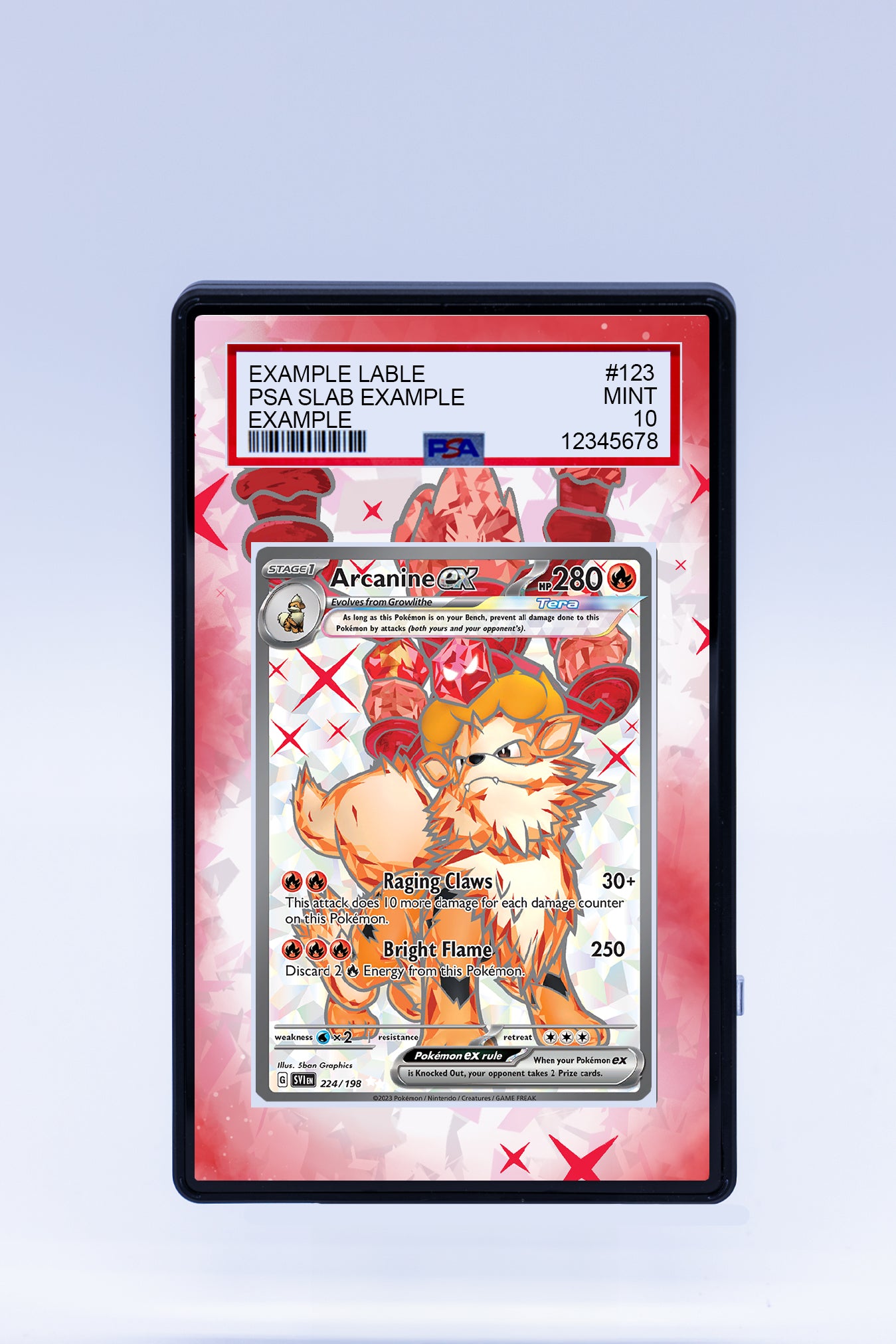 Arcanine EX 224 198 (Graded) Case