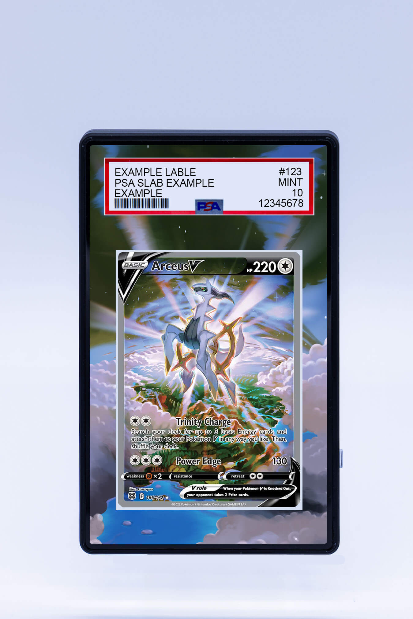 Arceus V 166/172 (Graded) Case