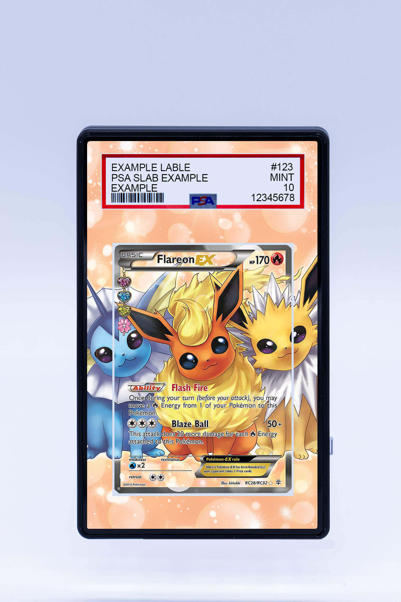 Flareon EX RC28 (Graded) Case