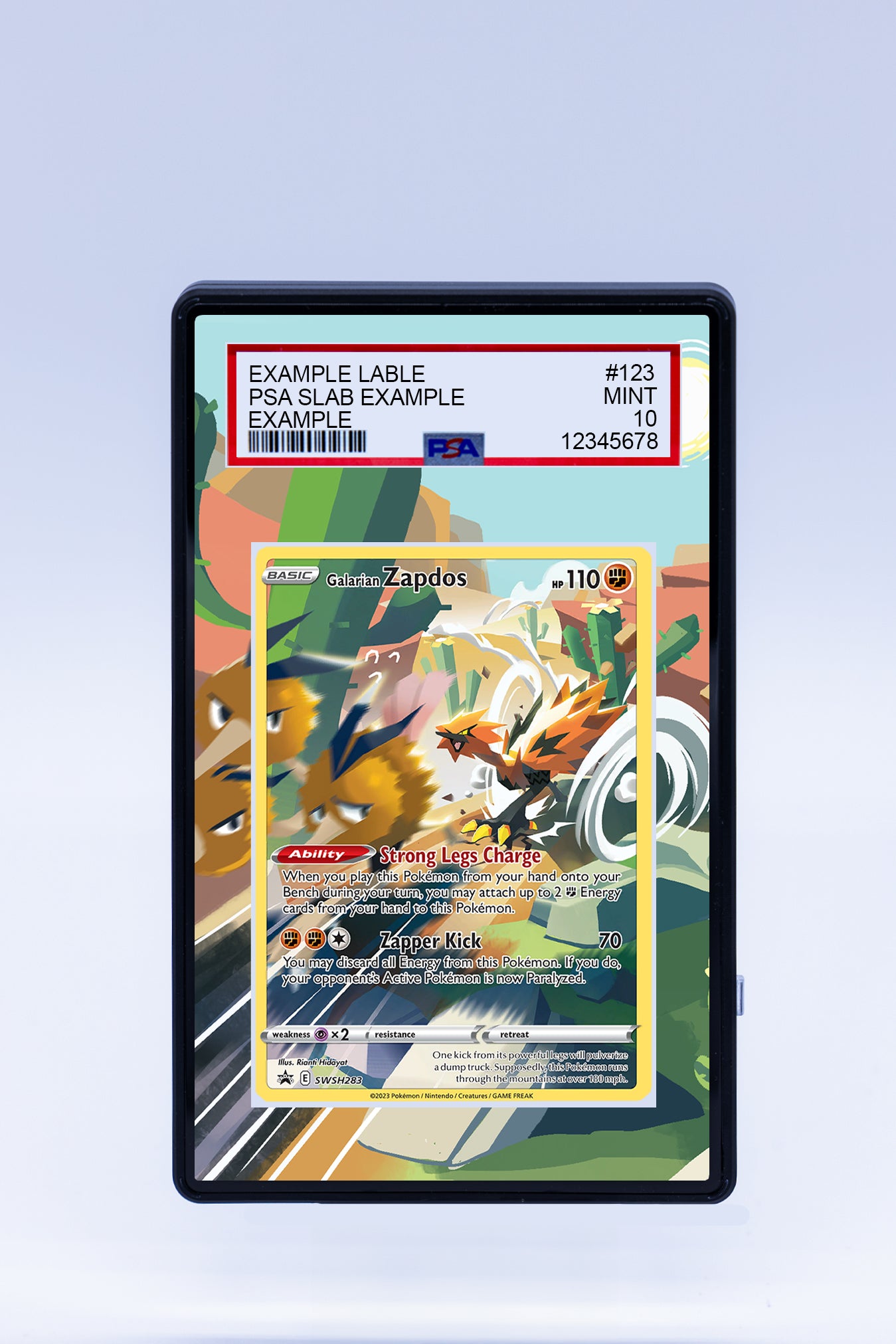 Galarian Zapdos SWSH283 (Graded) Case