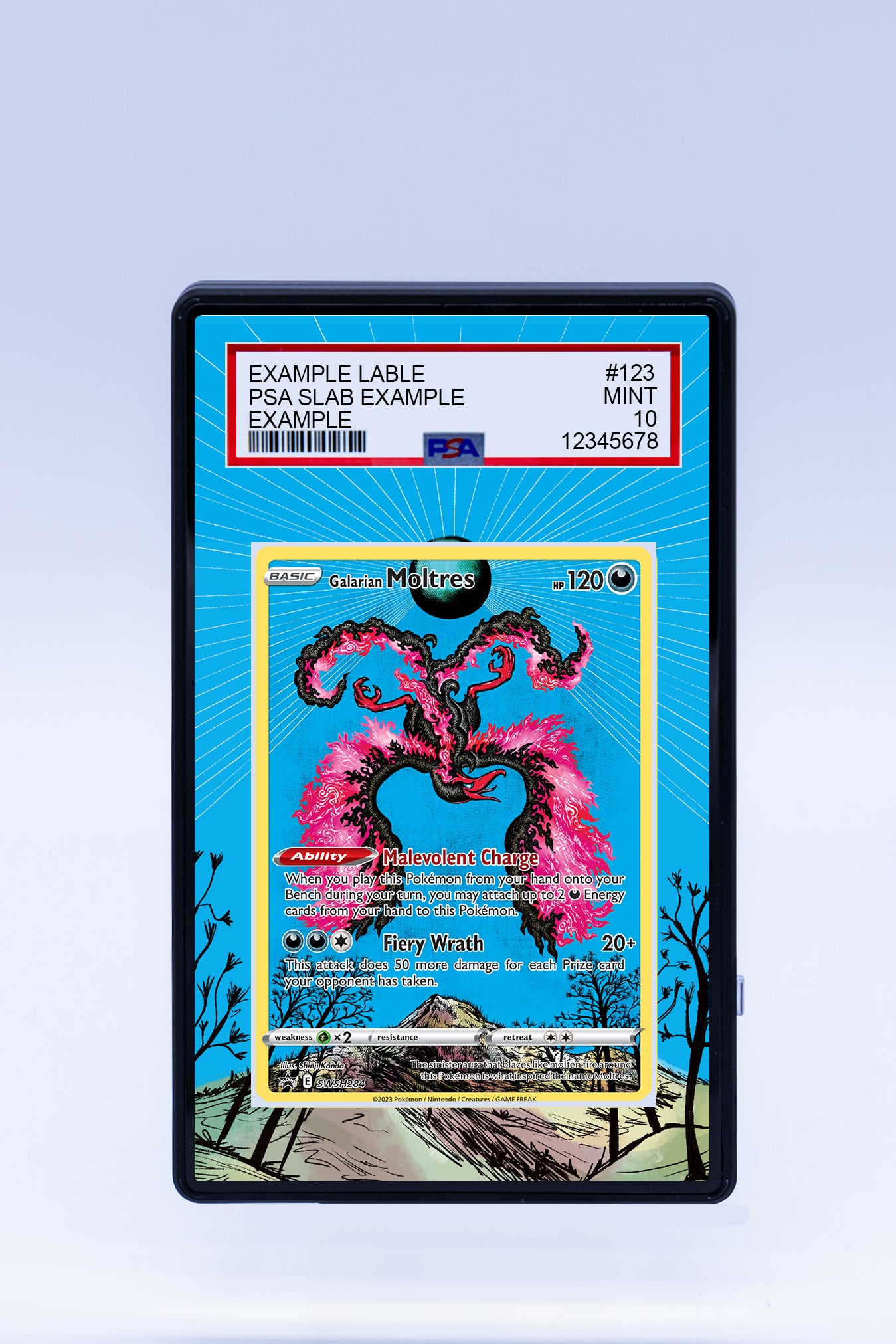 Galarian Moltres SWSH284 (Graded) Case