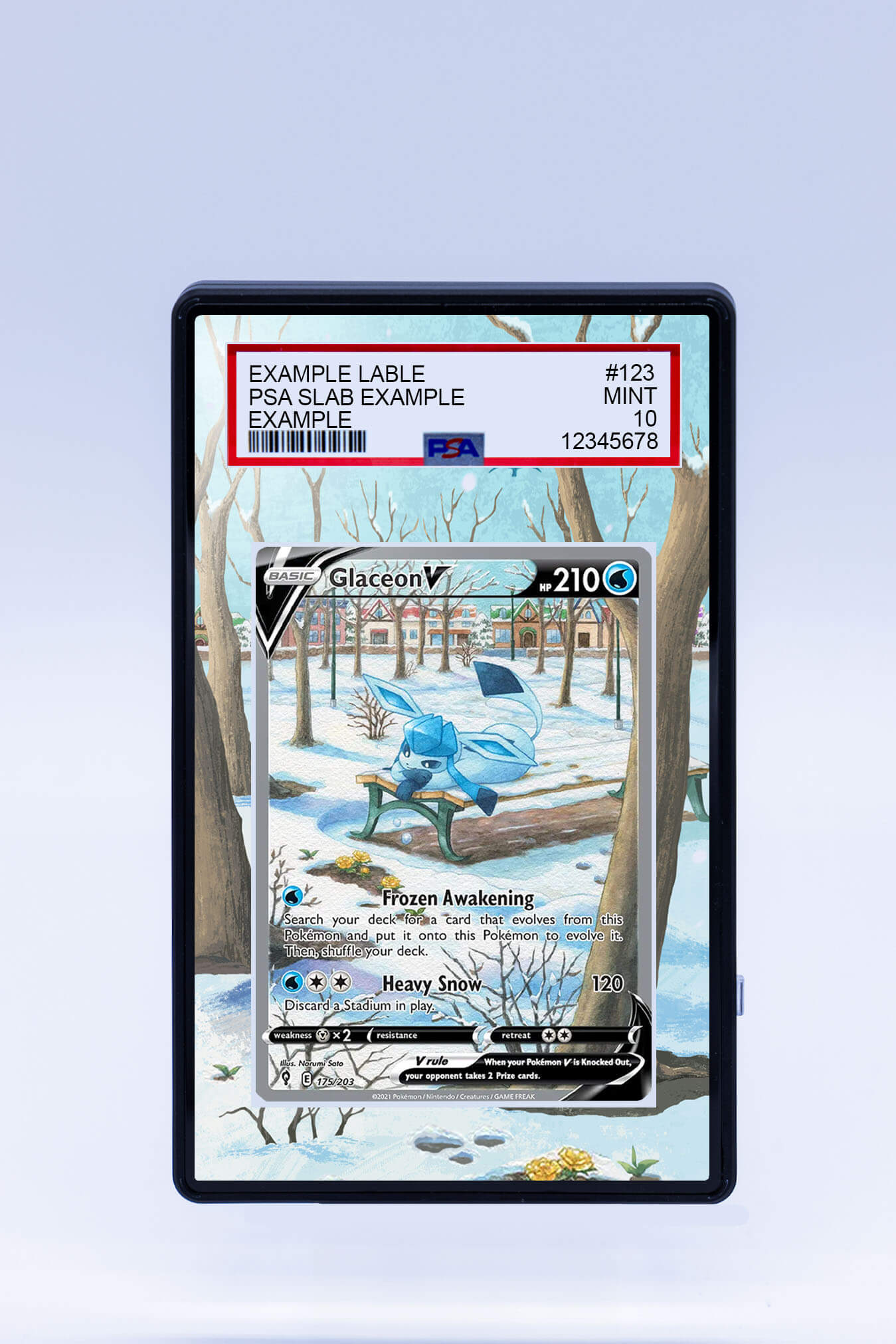 Glaceon V 175/203 (Graded)