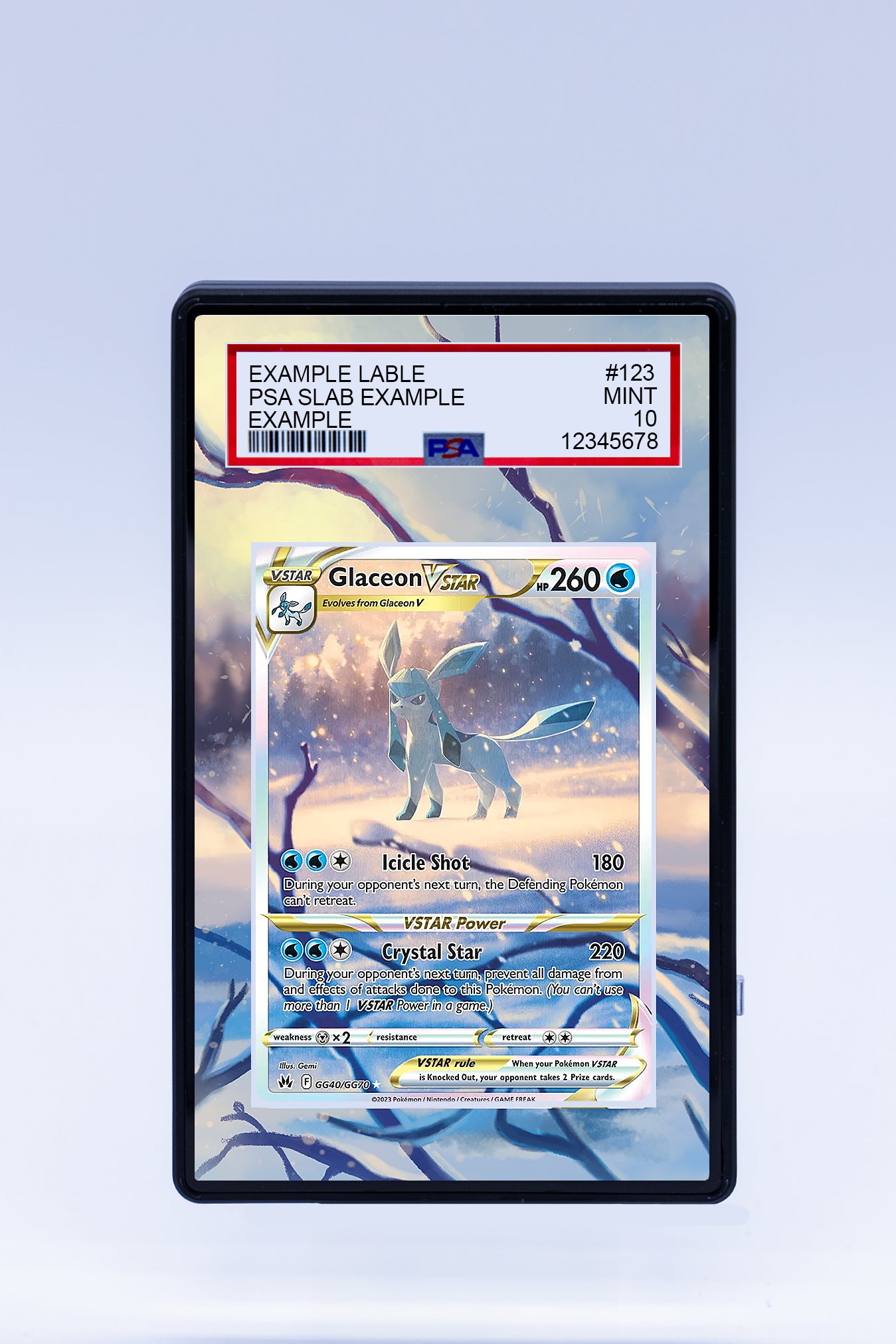 Glaceon VSTAR GG40 GG70 (Graded) Case