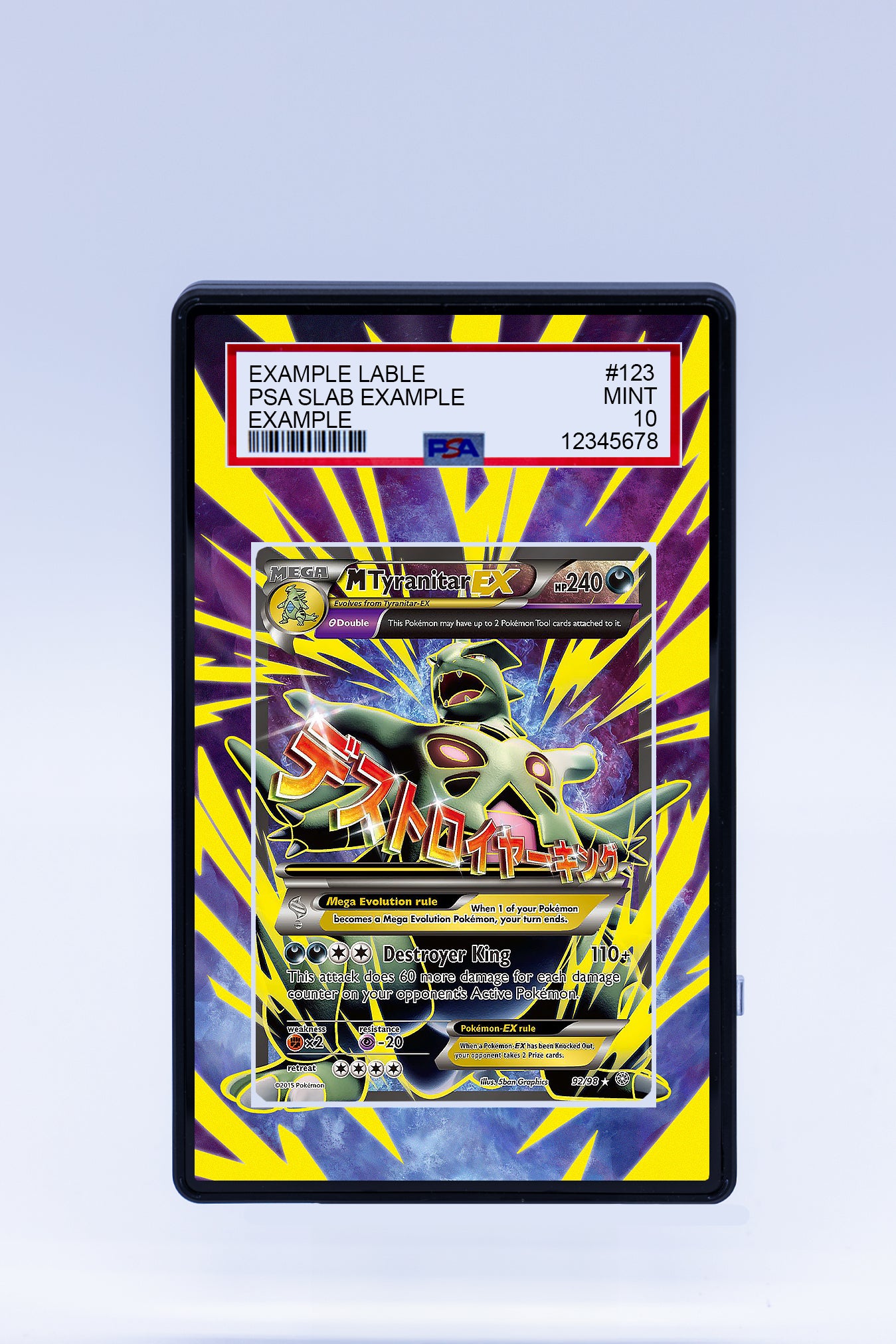 M Tyranitar EX 92 98 (Graded) Case