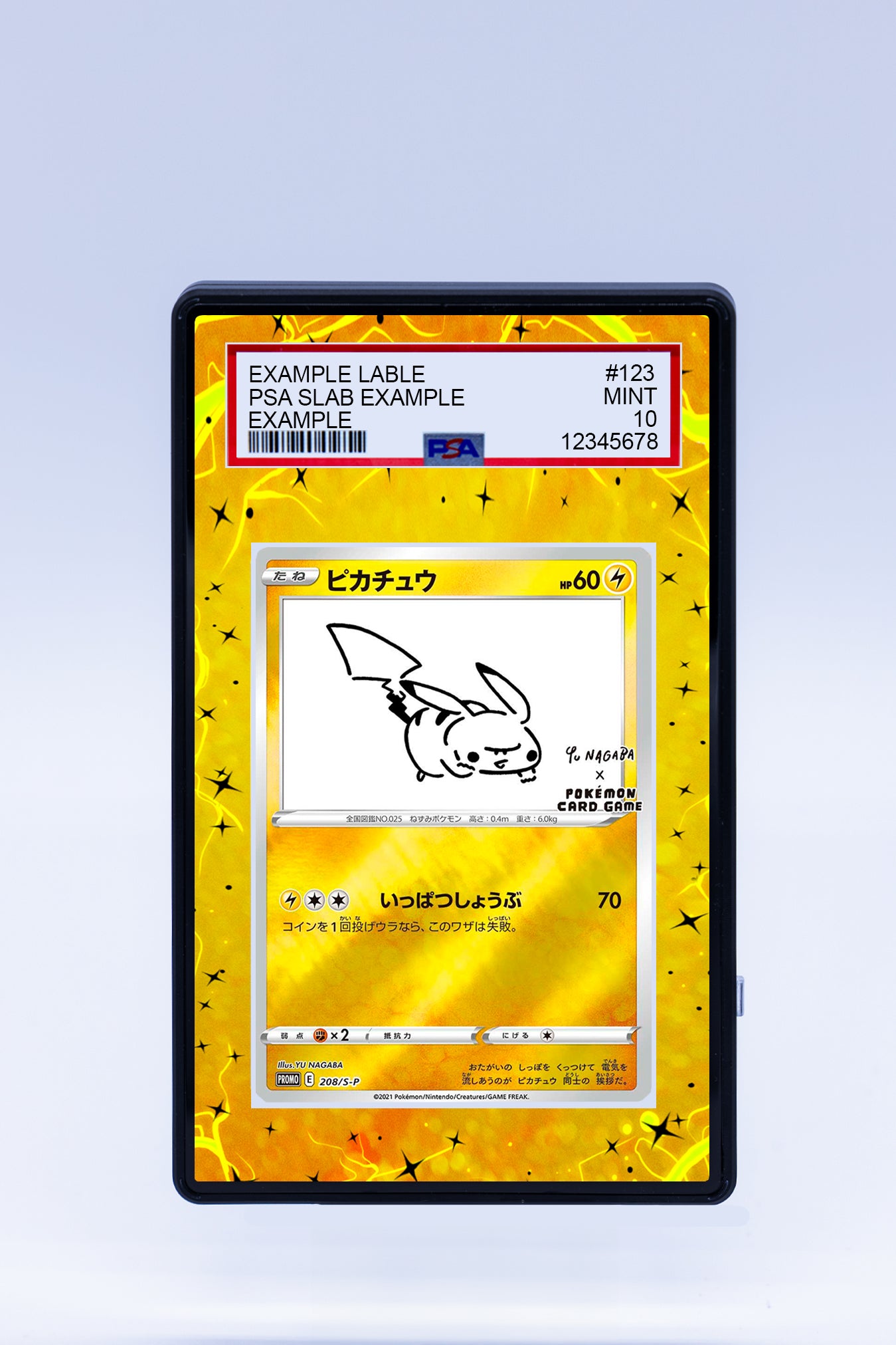 Pikachu 208 S-P Yu Nagaba (Graded) Case