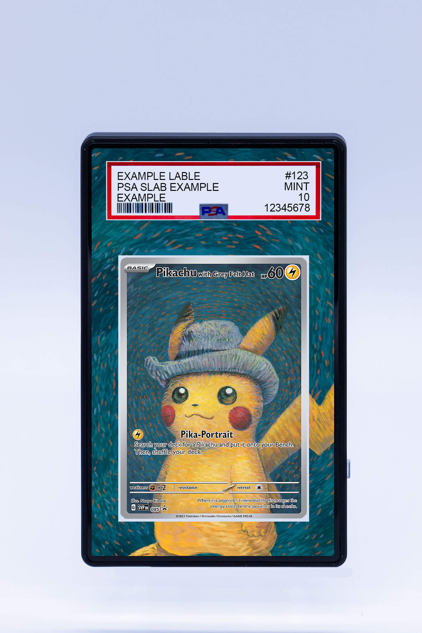 Pikachu with Grey Felt Hat 085 (Graded)