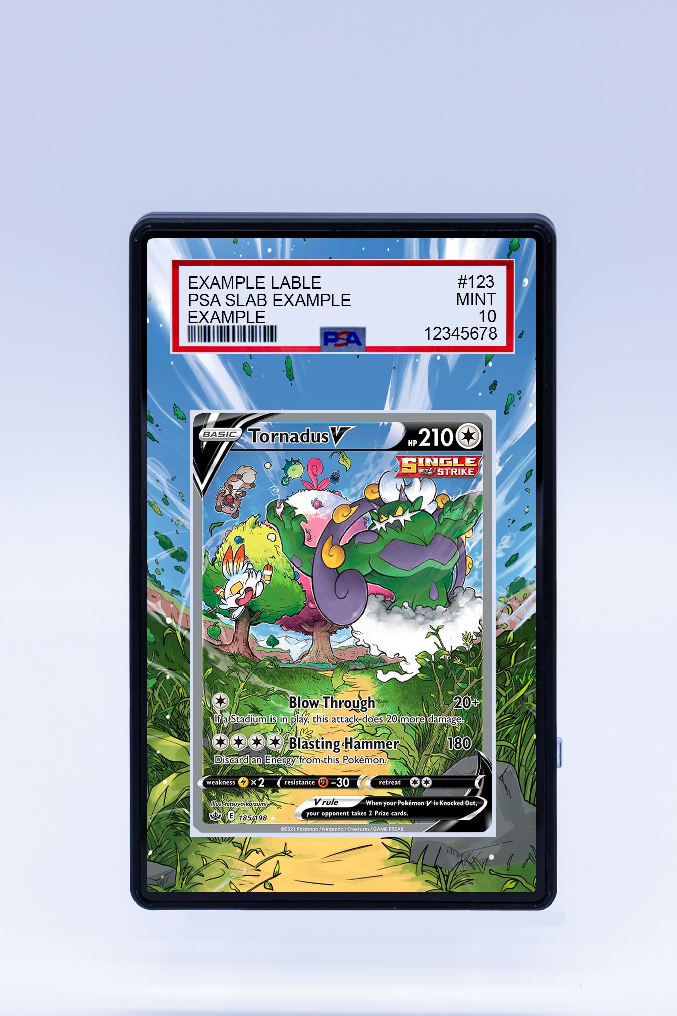 Tornadus V 185 198 (Graded) Case