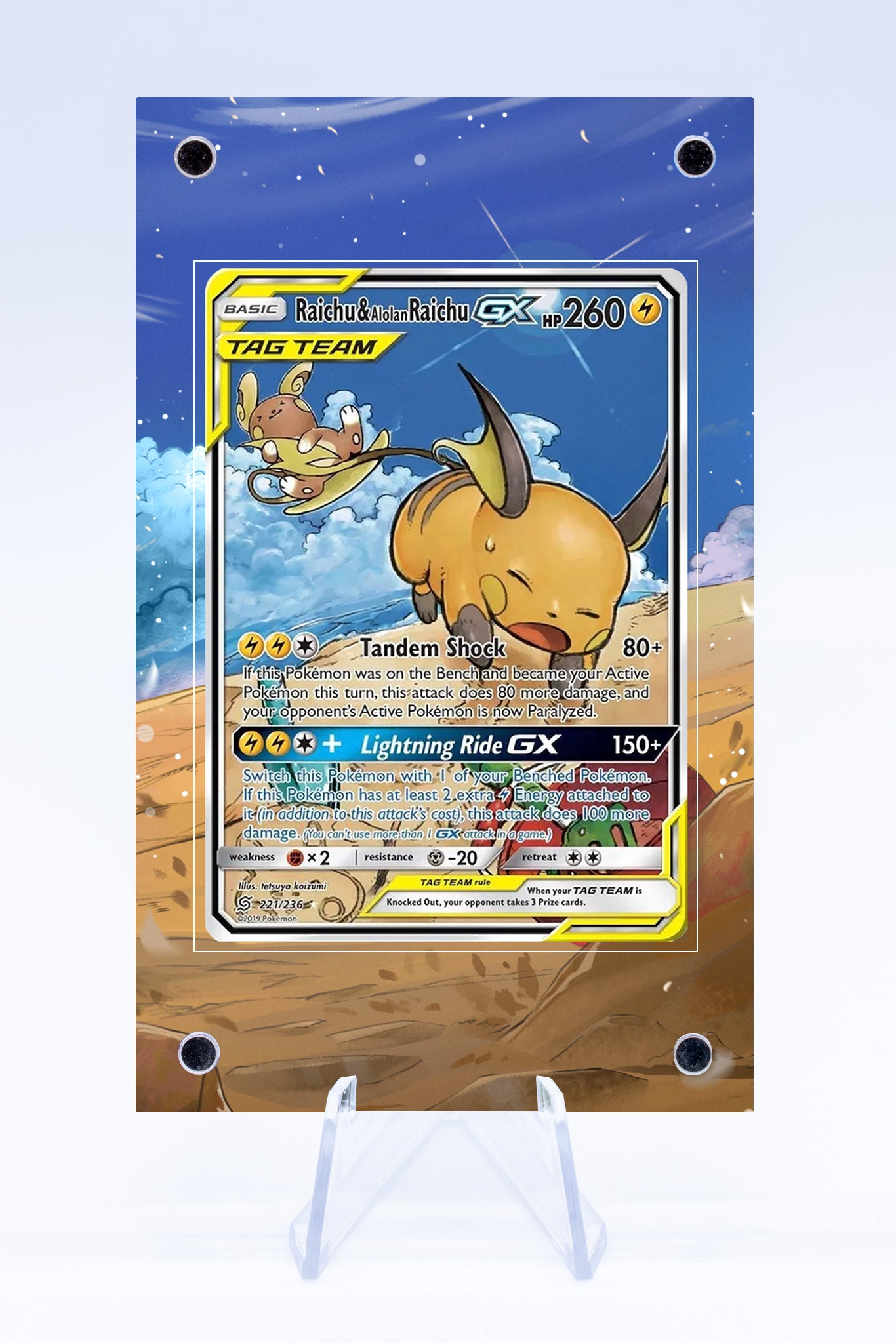 Raichu Tag Team GX 221 236 Case | Art Guard (Ungraded)