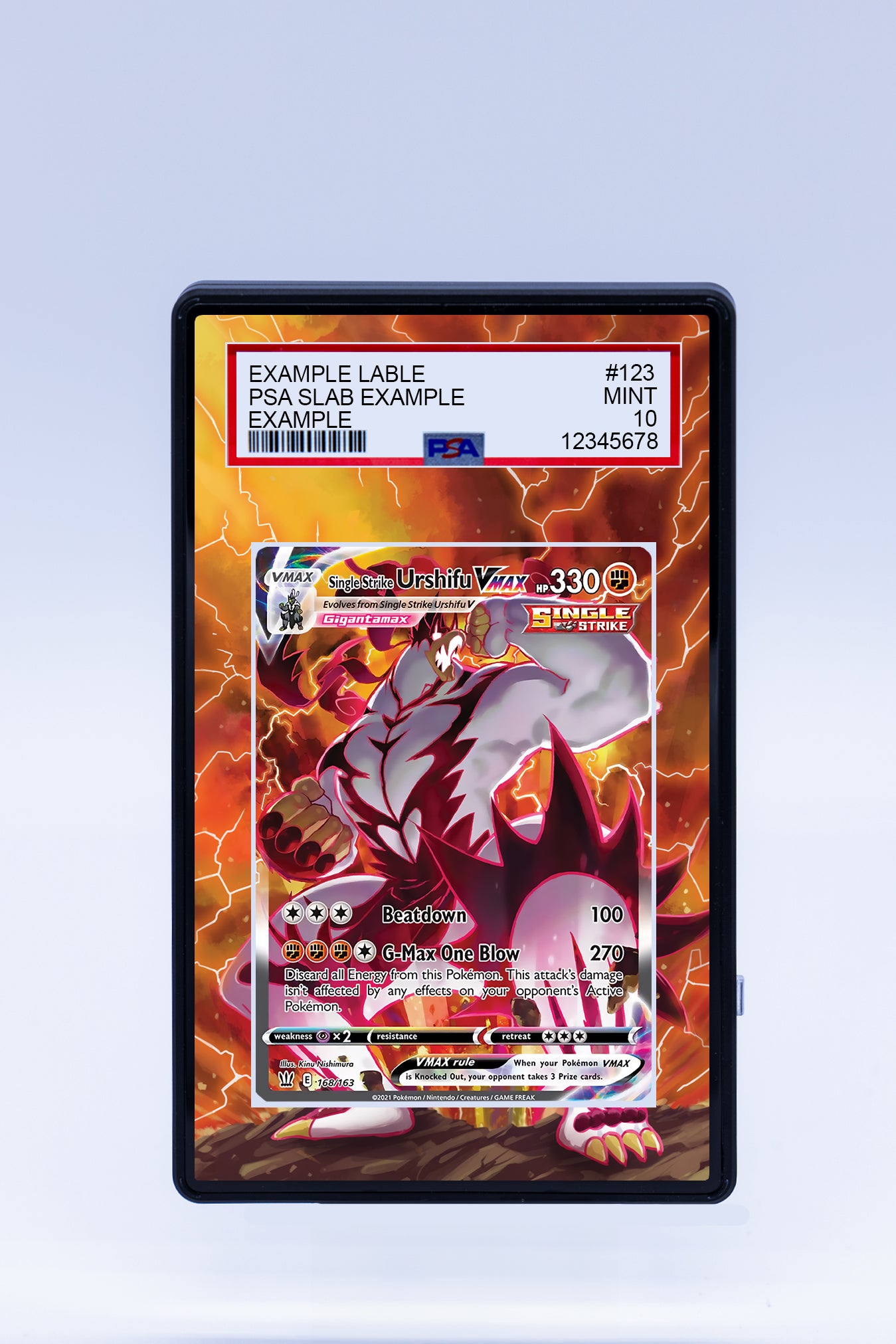 Single Strike Urshifu VMAX 168 163 (Graded) Case