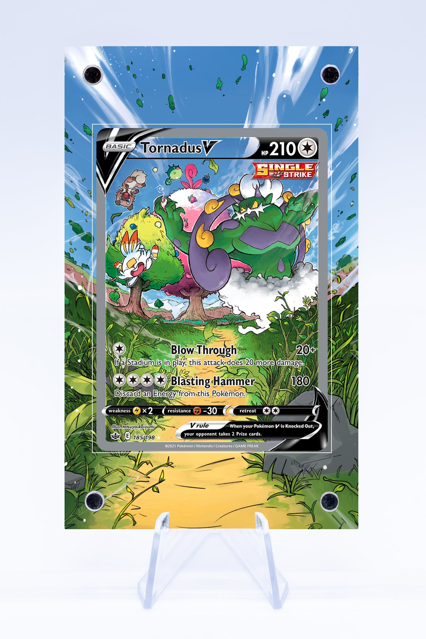 Tornadus V 185 198 Case | Chilling Reign | Art Guard (Ungraded)