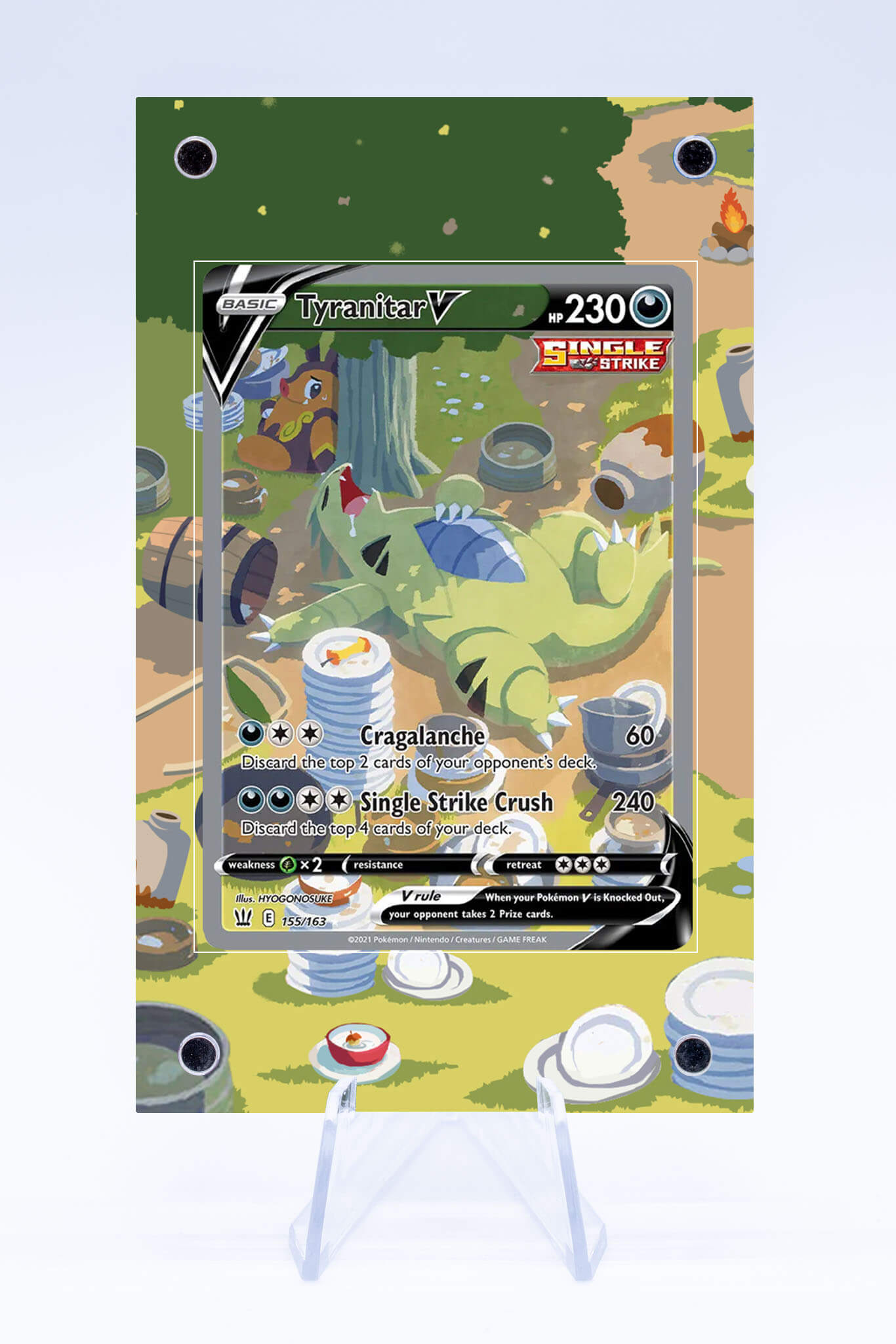 Tyranitar V 155 163 Case | Battle Styles | Art Guard (Ungraded)