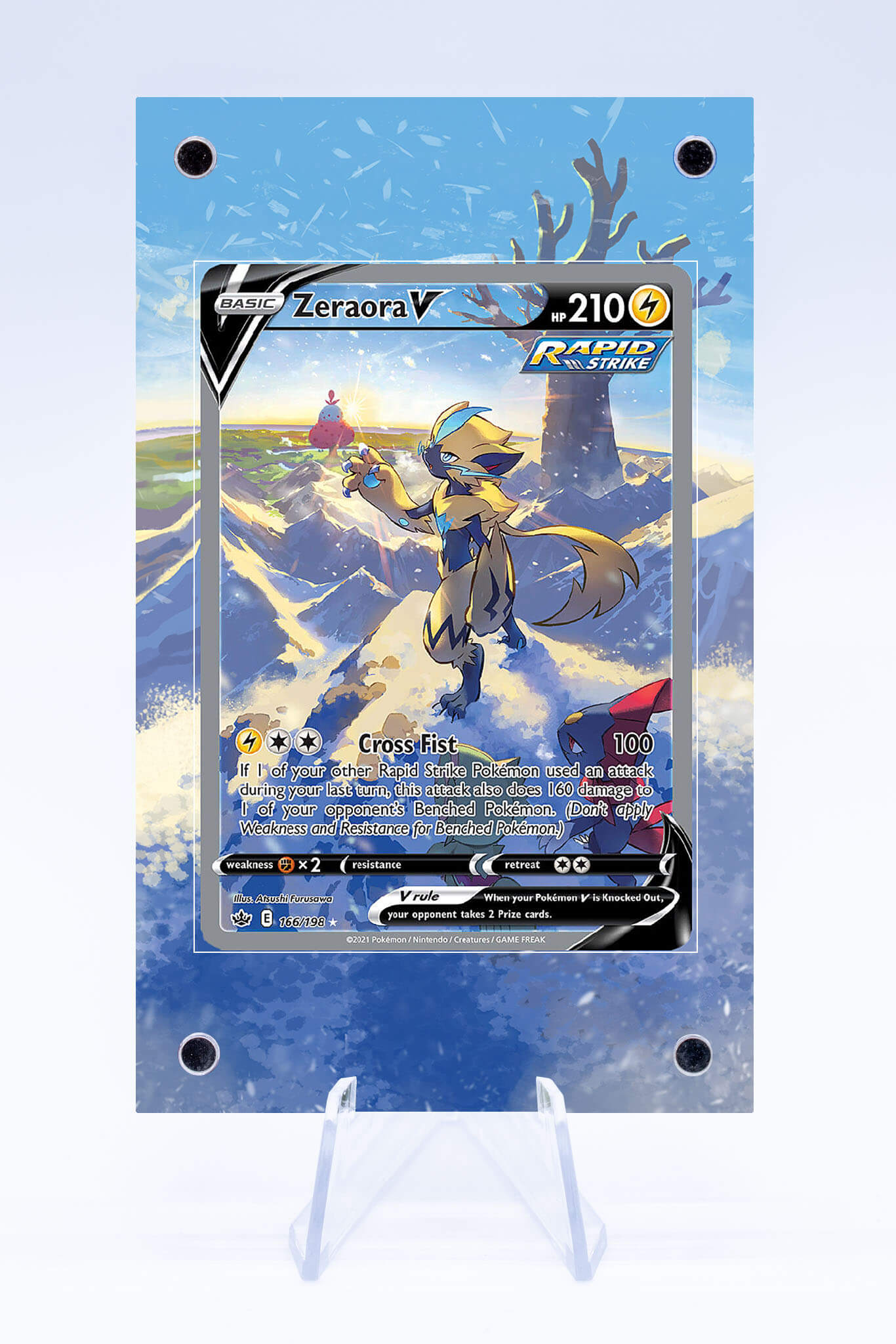 Zeraora V 166 198 Case | Chilling Reign | Art Guard (Ungraded)